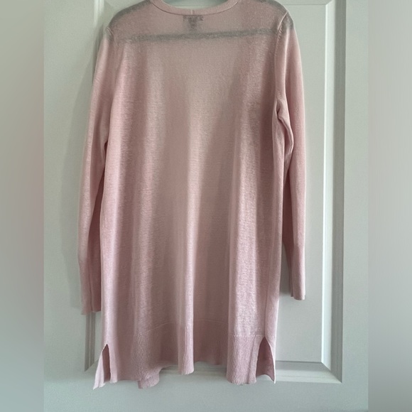 Halogen Linen Blend Open Long Cardigan Women’s Size Large - Picture 6 of 12